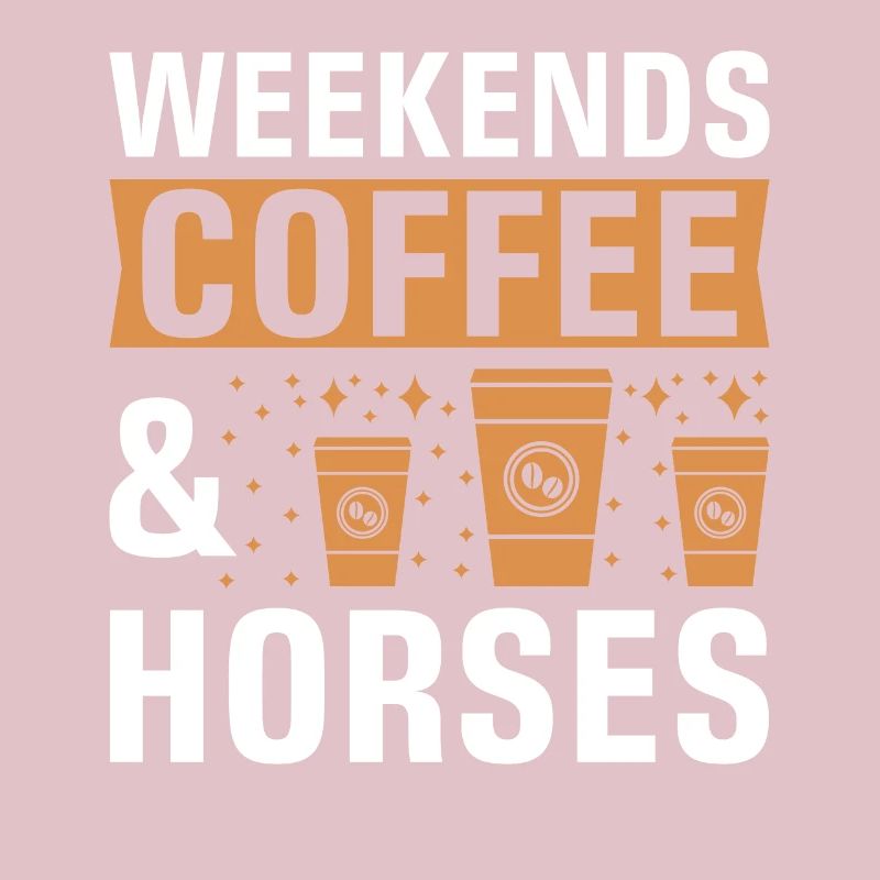 Wochenenden Kaffee und Pferde