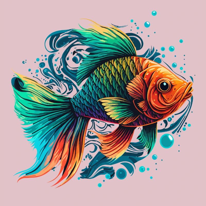 Rainbow Fish Illustration