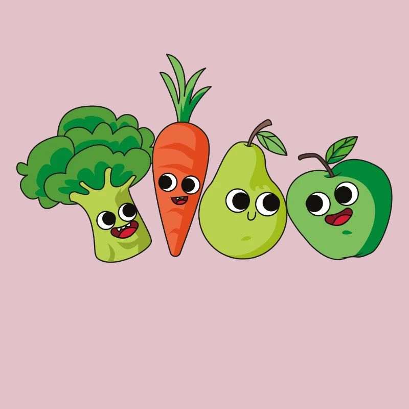 Vegetable fruit cartoon