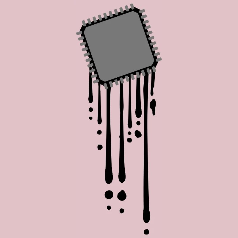 schmelzen tropfen graffiti cpu computer nerd desig