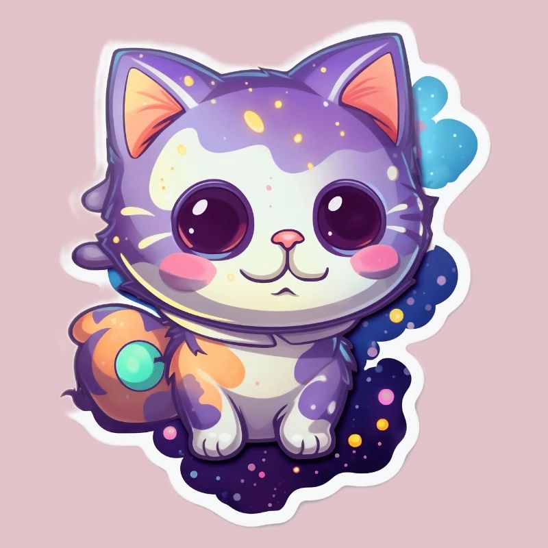 Un mignon petit chat volant dans l’espace