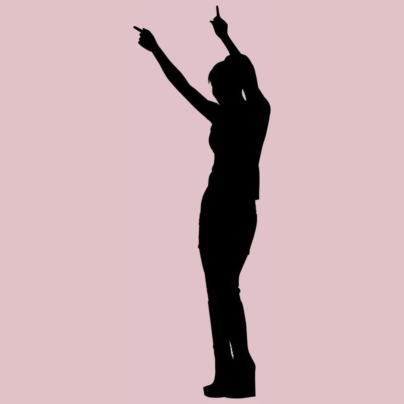 Singer and Dancer Silhouette vector design