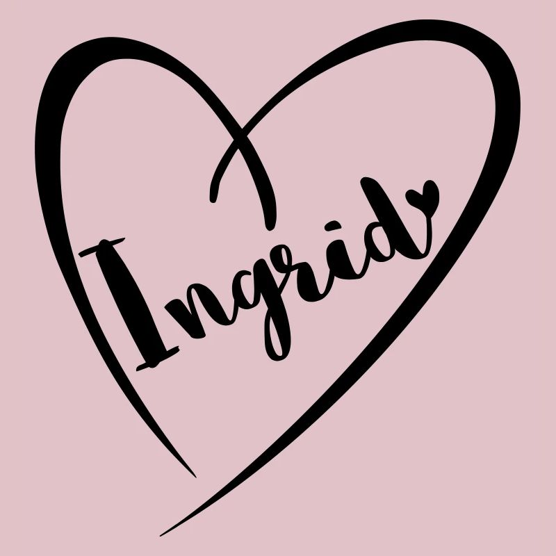 Ingrid surname First name in heart frame