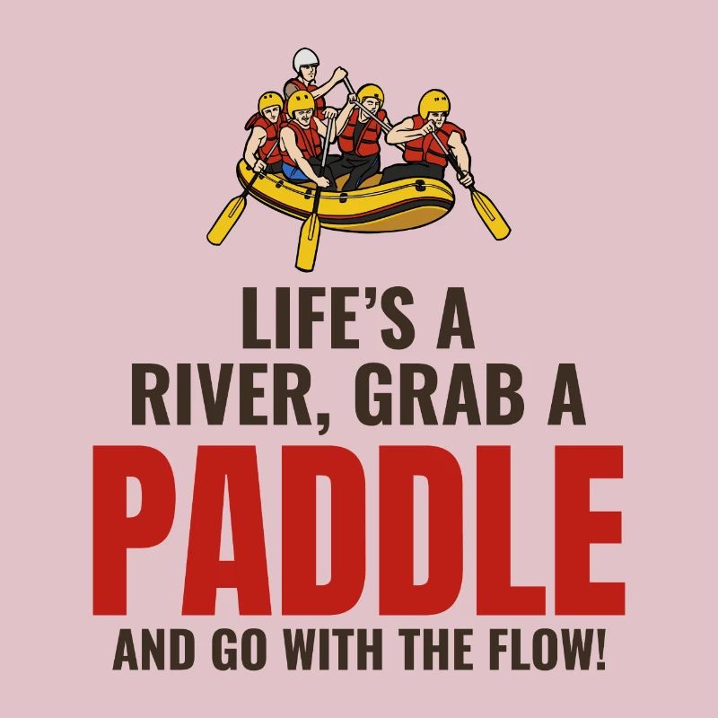 Rafting Team Raft Eau Vive Rafter Paddle Drôle