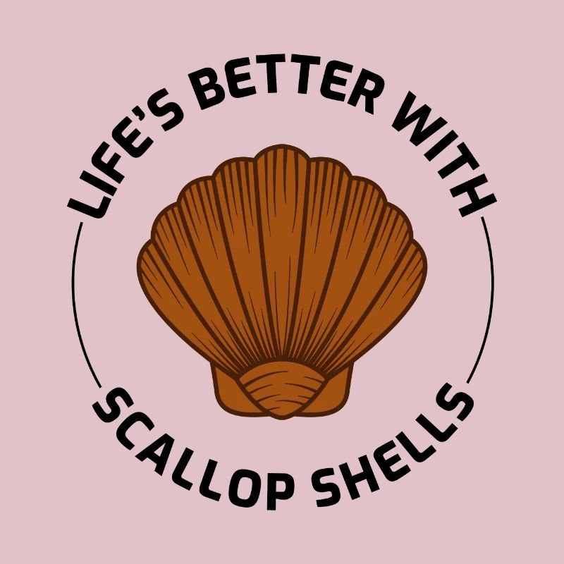 Scallop Seashells Collector Beachcomber Shellfish