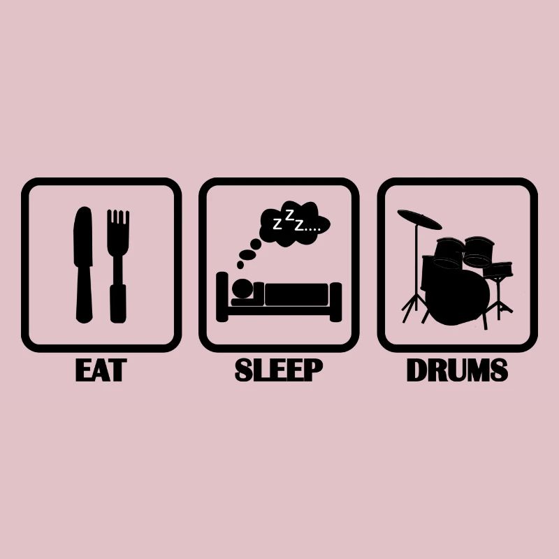 Eating sleeping drums drummer gift idea