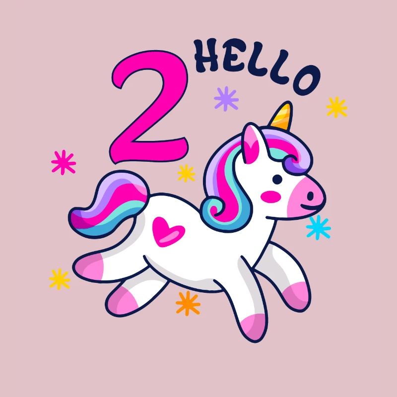 Hello Two Unicorn, second birthday