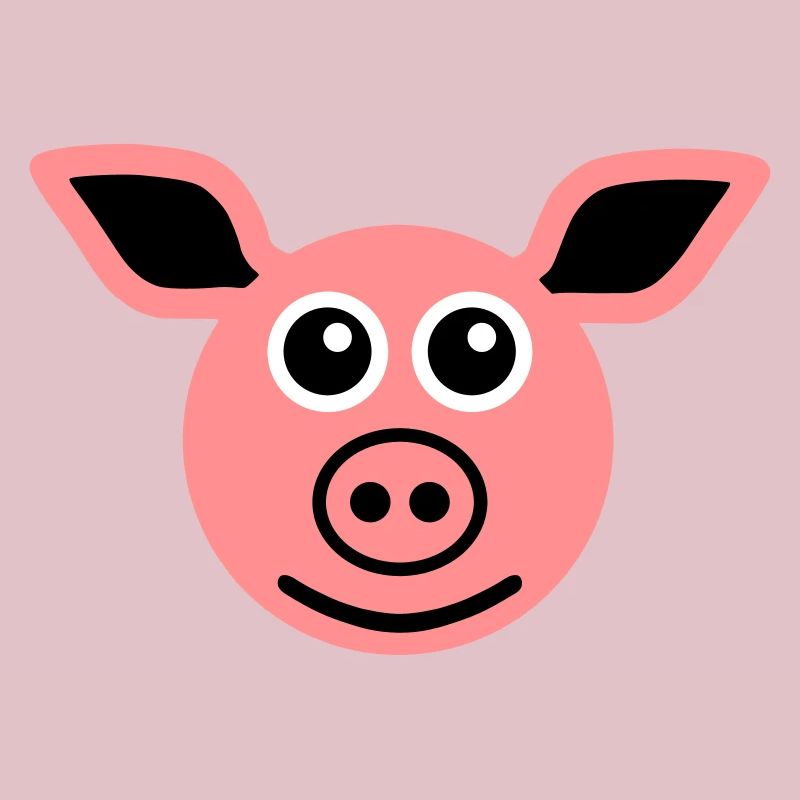 ★ couleurs de conception modifiables ★ visage cochon