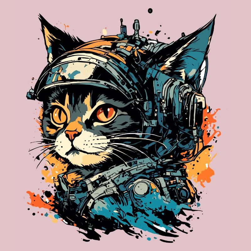 Astronaute / Espace / Vaisseau spatial / Vaisseau spatial / Chat