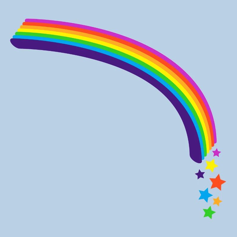Kidcore Regenbogen Sterne bunt Farben Geschenk