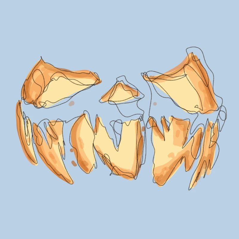 Pumpkin Face Halloween Scribble
