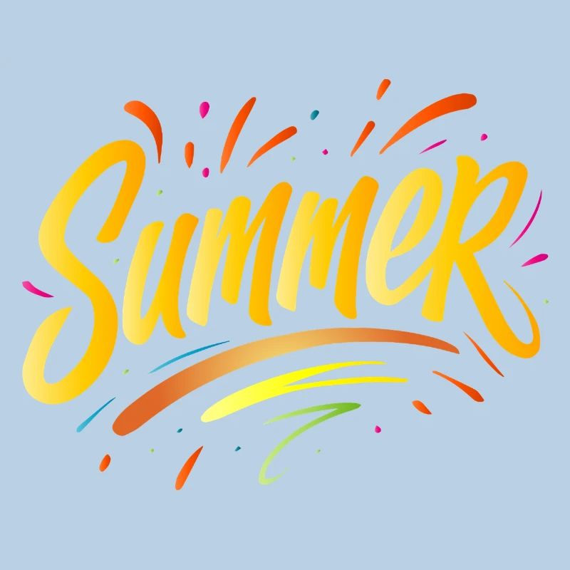 Summer Typo - Summer Design with Splash Elements