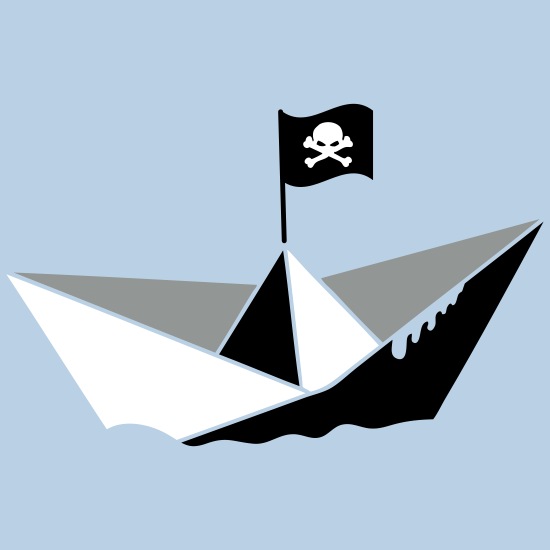 hazlo plano Lima capacidad Papel barco pirata' Babero | Spreadshirt