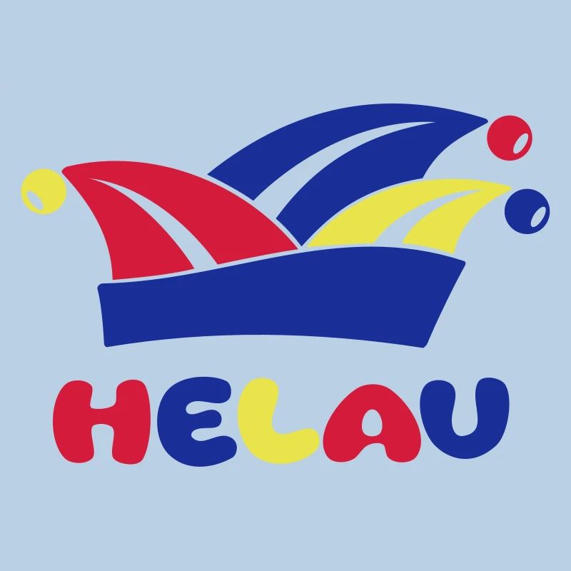 Fasching Narrenkappe Helau 1, 2 oder 3 Farben