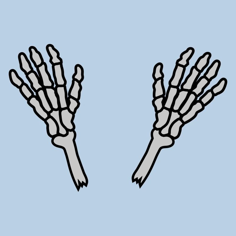 2 Skeleton Hands Bones