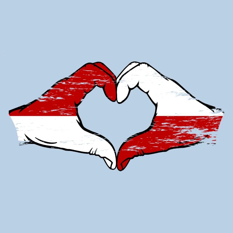 Drapeau de Monaco Pologne Forme de main Forme de coeur Utilisé