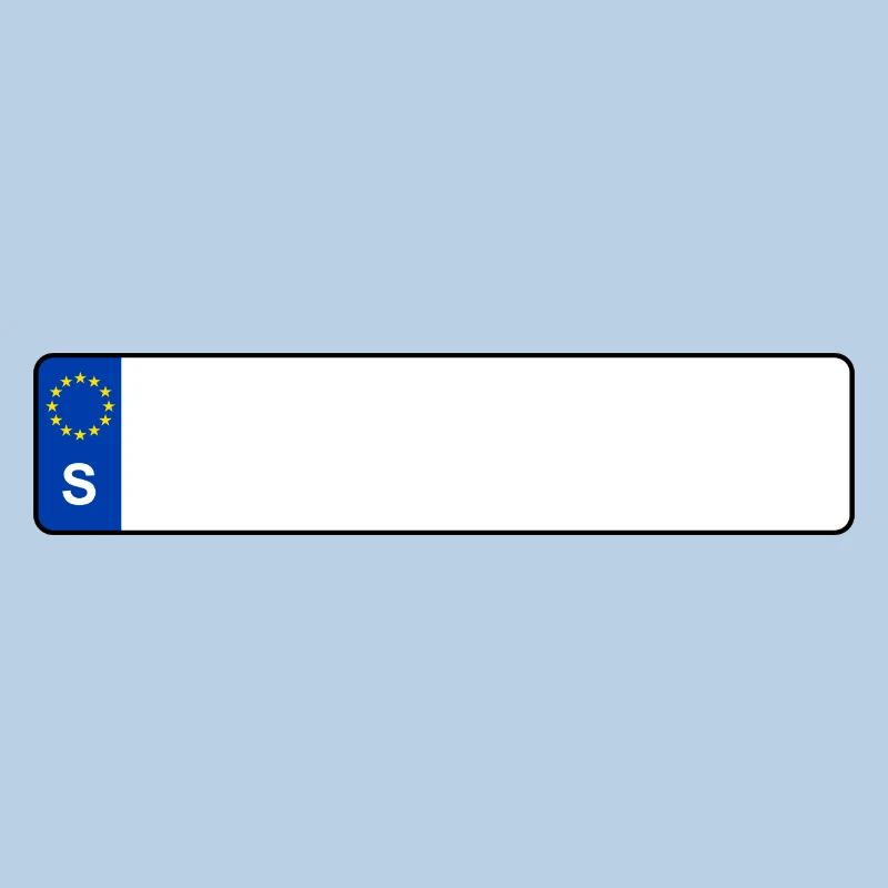 plaque d'immatriculation S