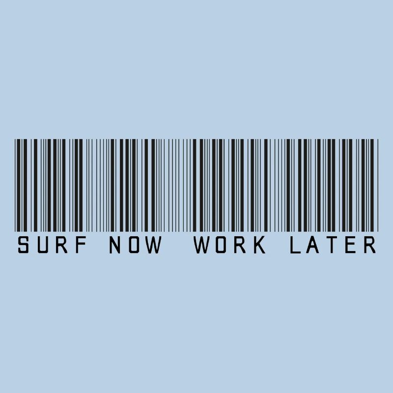 de surf travaillent maintenant code à barres plus tard