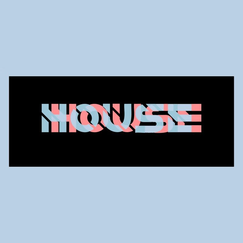 Logo de la maison à effets 3D