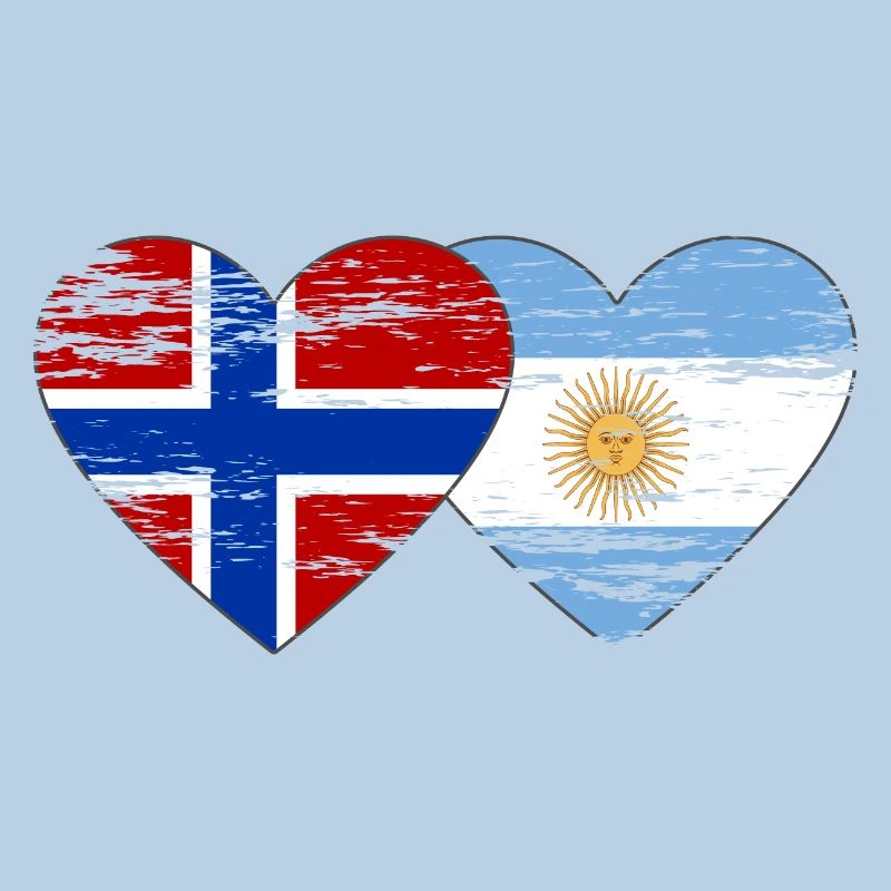 Norvège Argentine Drapeau utilisé