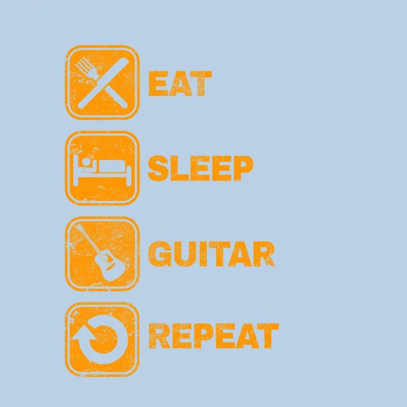 Eat Sleep Repeat Guitar Repeat Geschenk Idee
