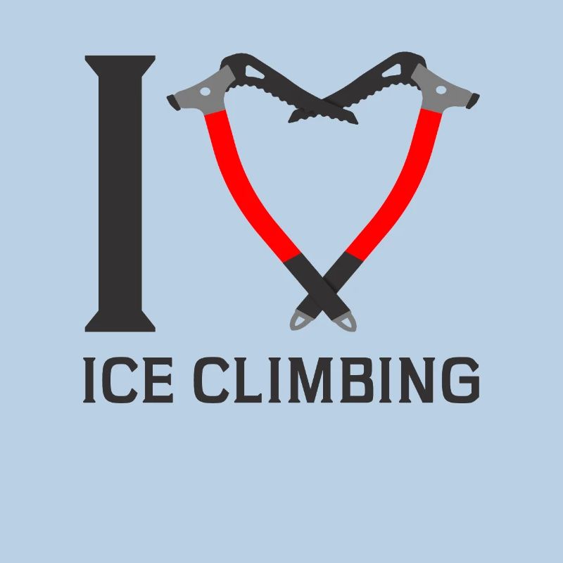 Ich Liebe Eisklettern Eiskletterer Eispickel