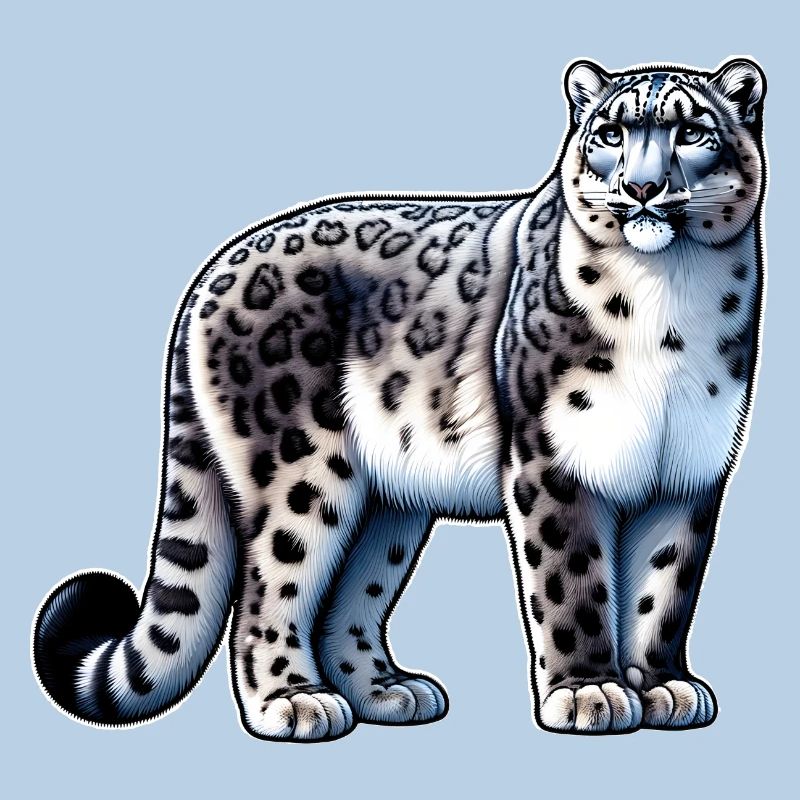 Léopard des neiges Léopard blanc Léopard