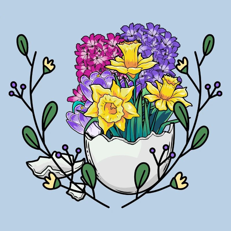 Spring Nature Wilderness Easter Egg Happy Easter Flower