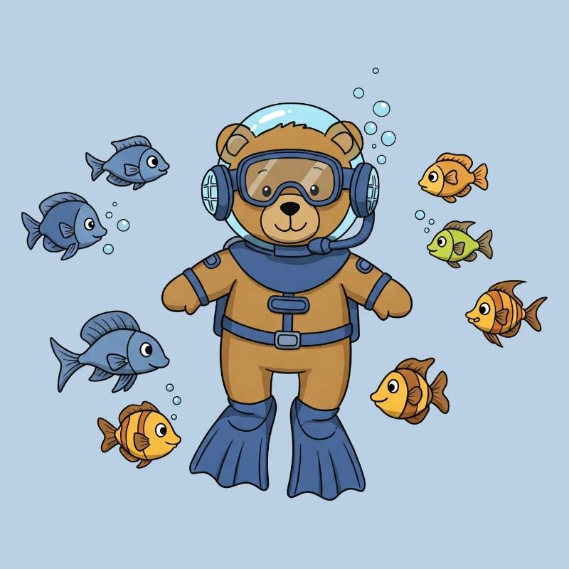 Teddy Bear Plongeur