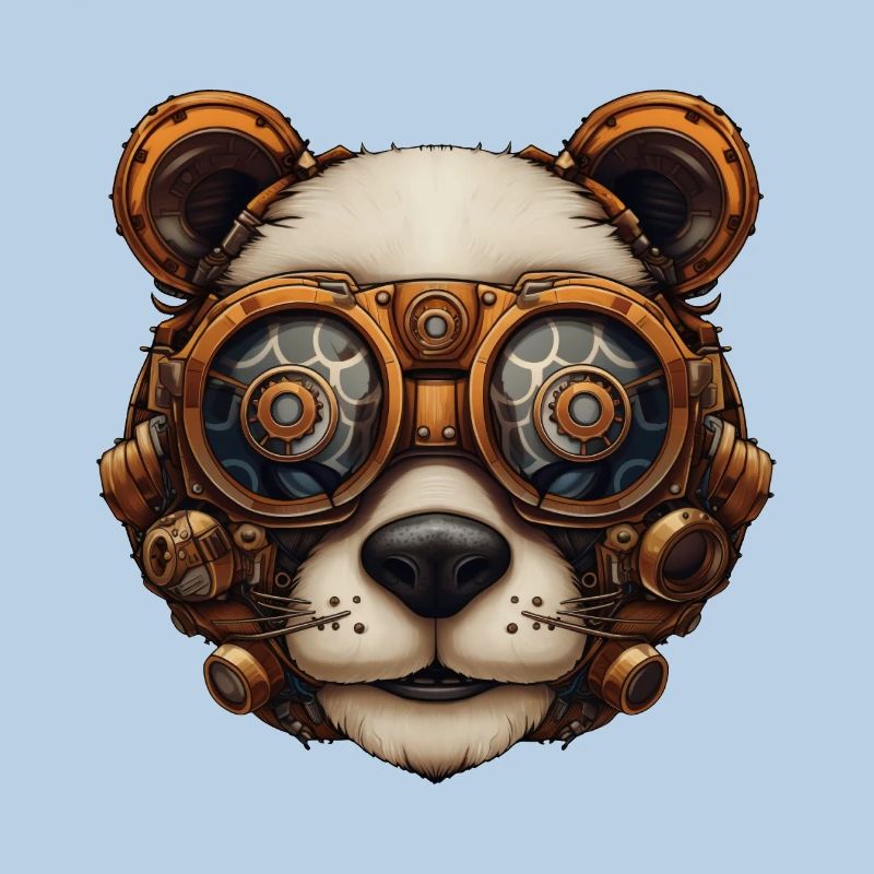 Steampunk Panda Bear Cadeau Steampunk