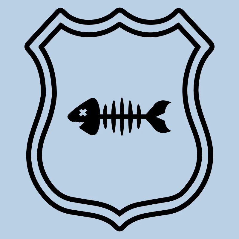 Fisch Wappen Knochen Gräte