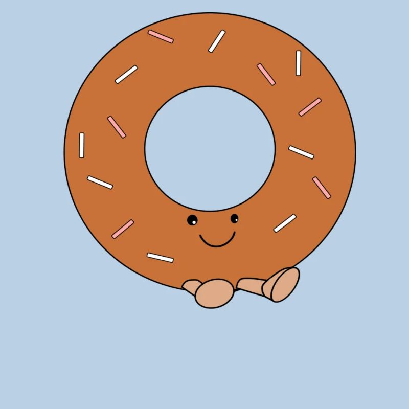 Beignet de dessin animé mignon