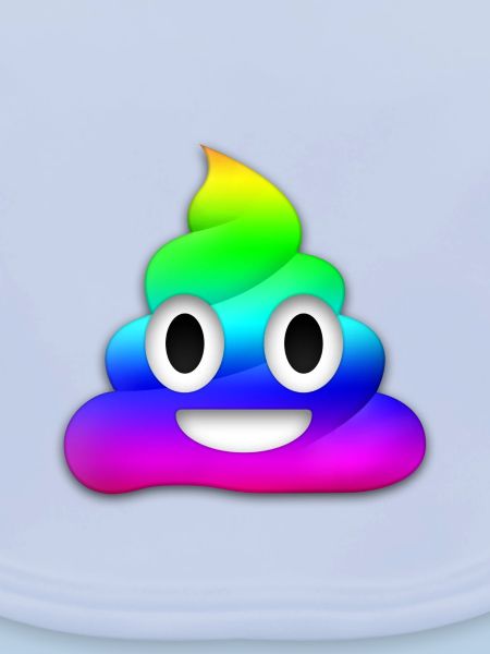 Kackhaufen Emoji Regenbogen