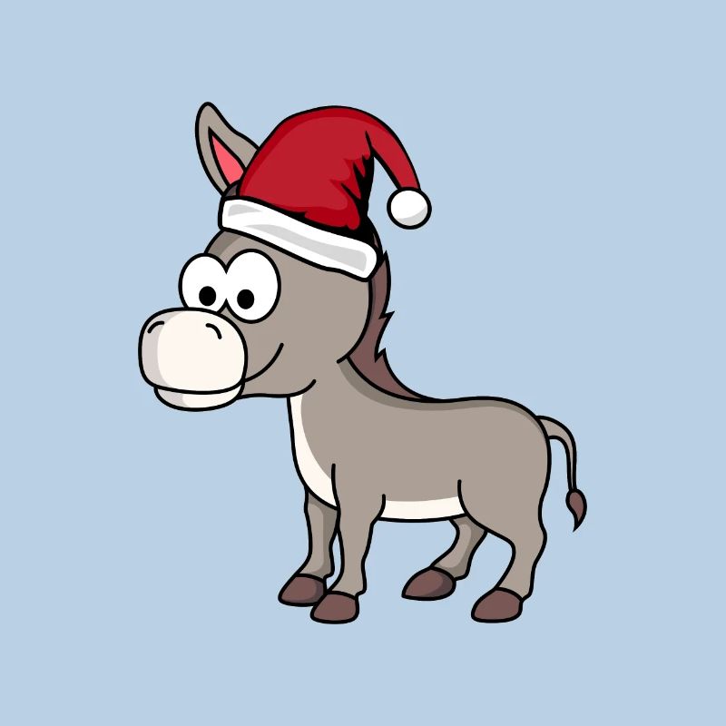 Esel Comic Weihnachten