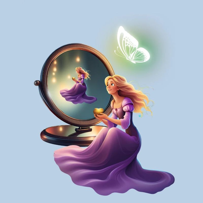Princesse devant le miroir