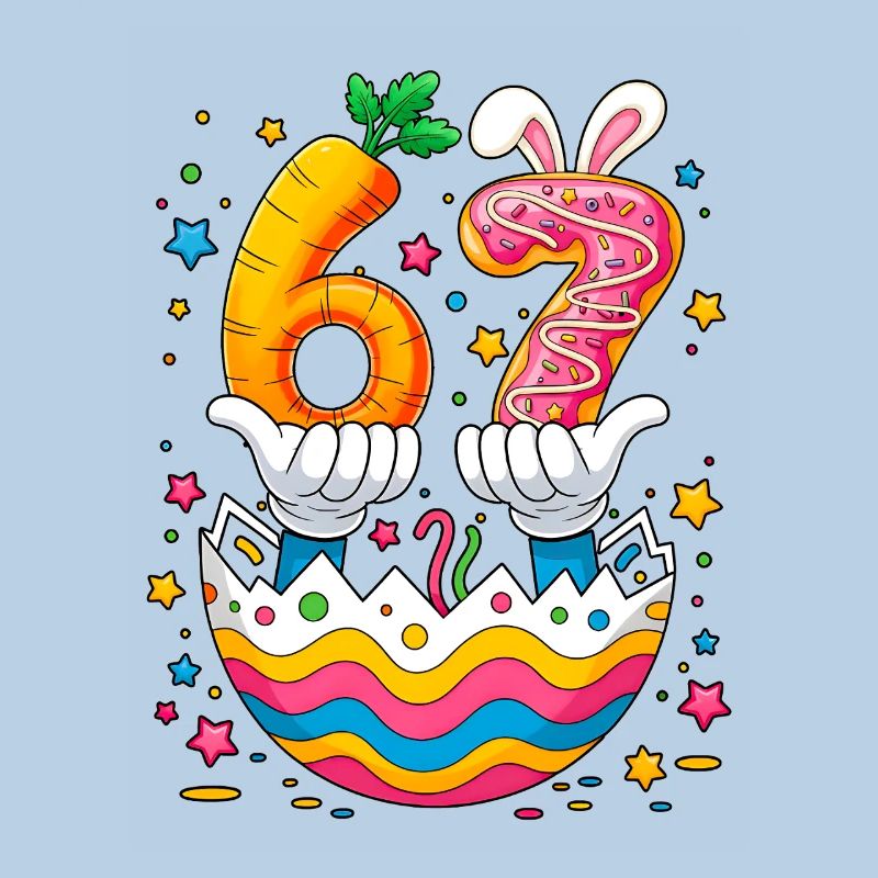  Easter Eggs Cute Bunny Six Seven 67