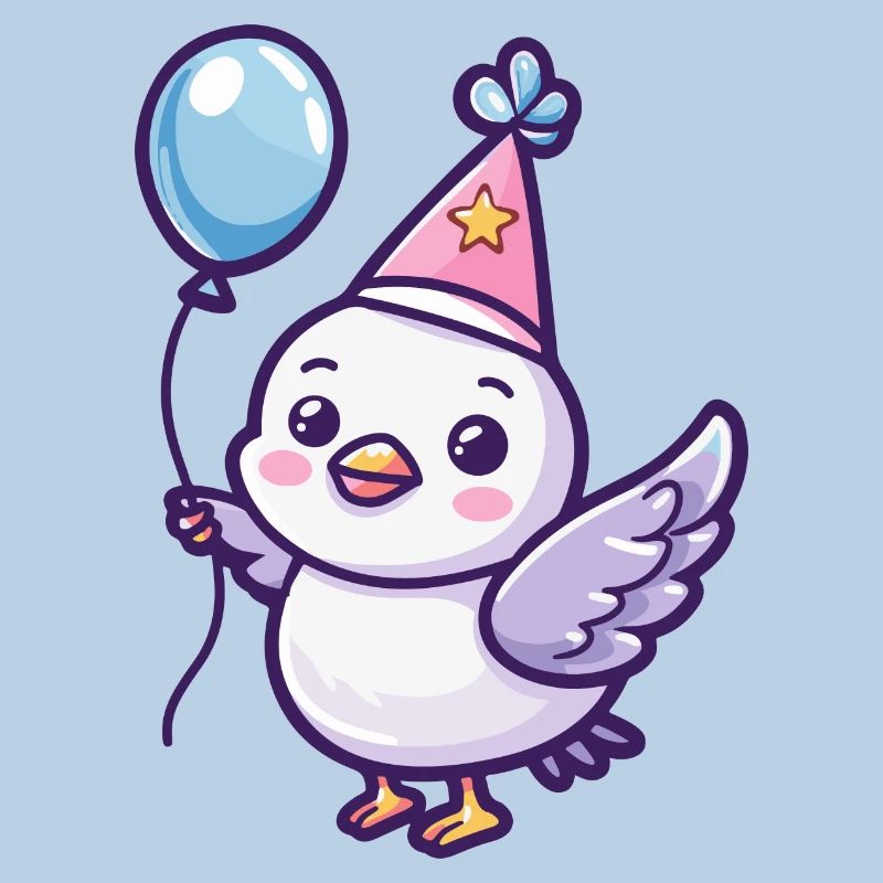 Taube Vogel Geburtstag Comic