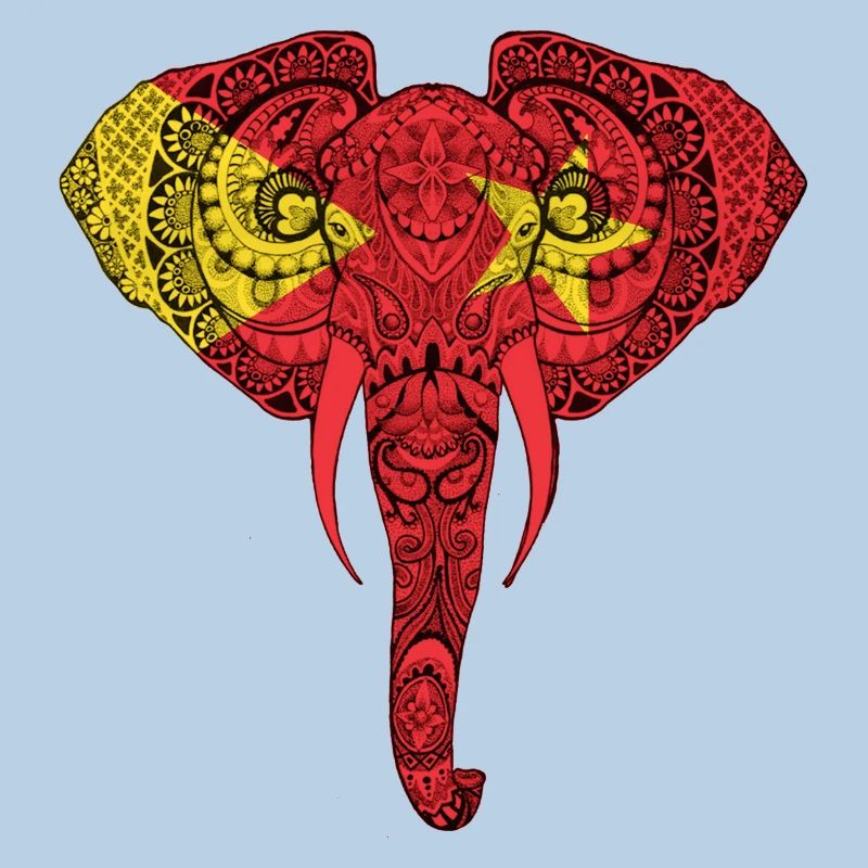 Éléphant de drapeau du Tigré - Support Tigray