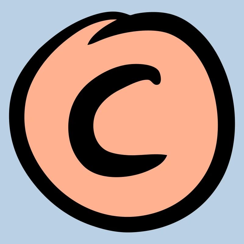 Copyright Marks. © Copy Symbol. Hand drawn.