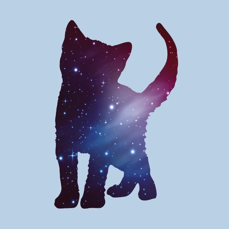 Cat Kitten Silhouette Space Cat Space Gift