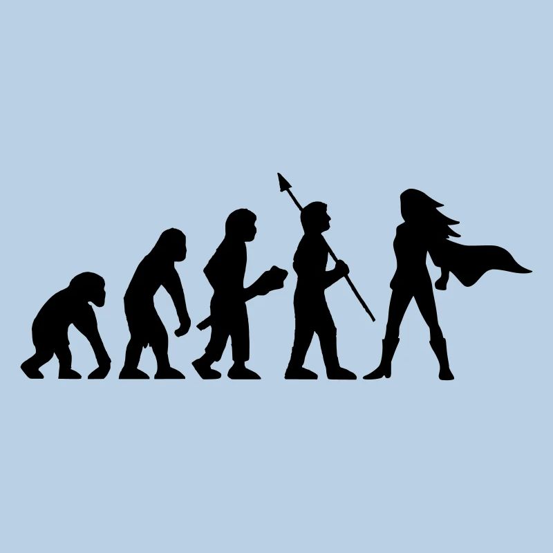 Evolution Superheldin Heldin Power Girl Geschenk