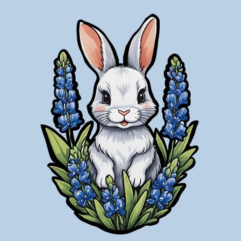 Bunny Rabbit Bluebonnets