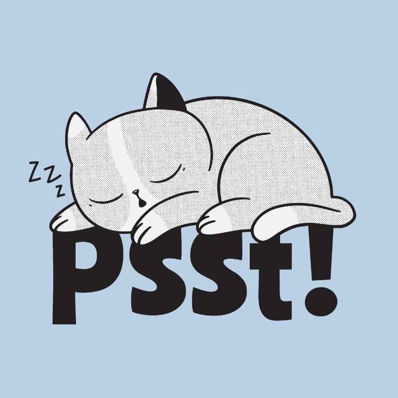 Psst! Lazy cat is sleeping