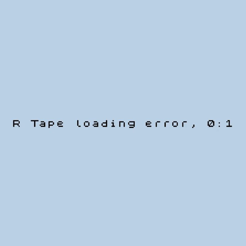 R Tape Loading Error - ZX Spectrum Error Message