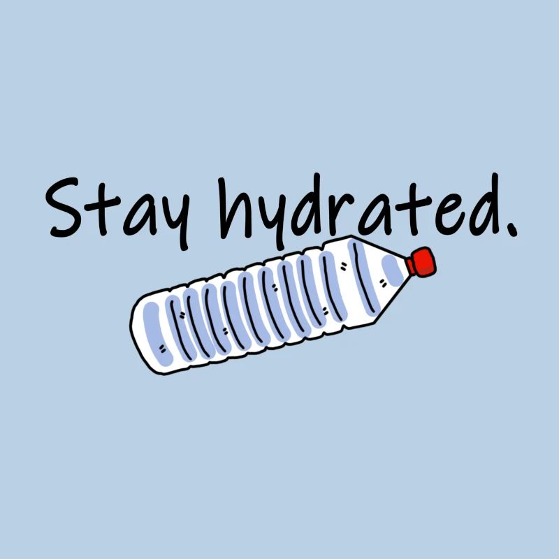 "Restez hydraté" empreinte