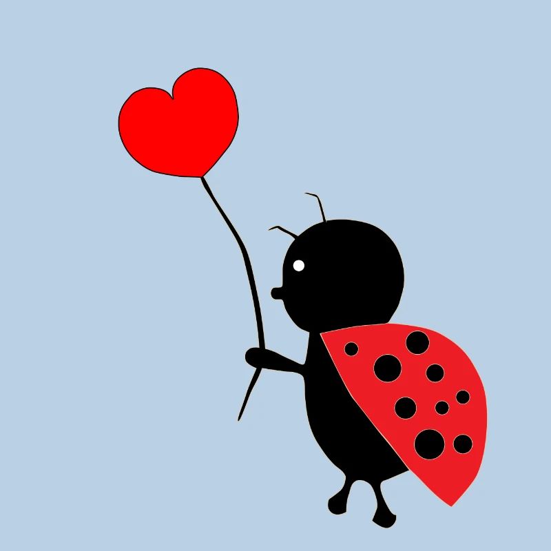 Ladybug with heart