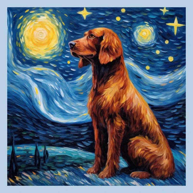 Irish Red Setter Starry Night