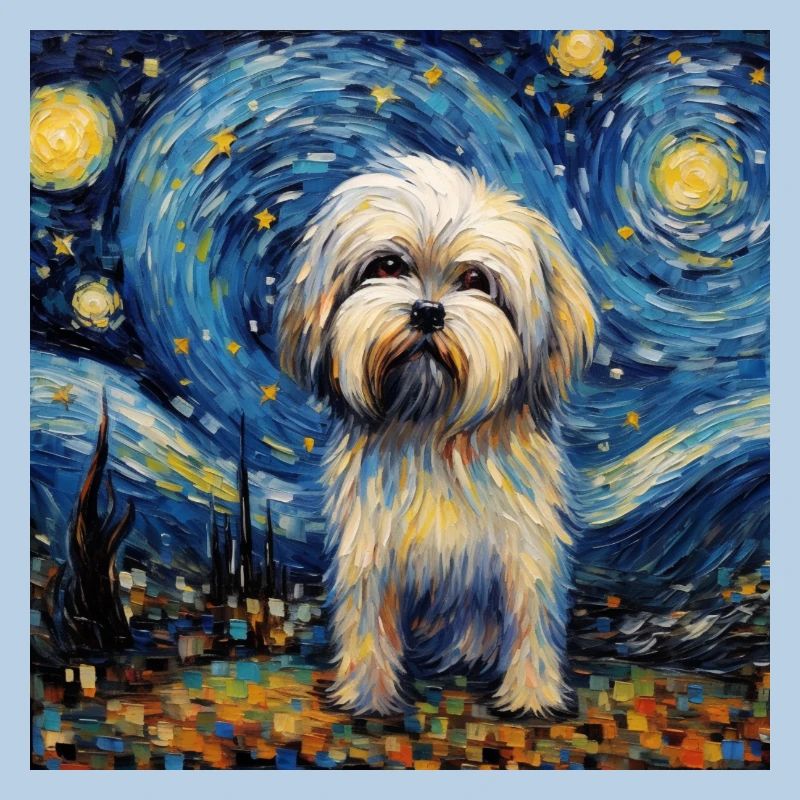 Lhasa Apso Starry Night