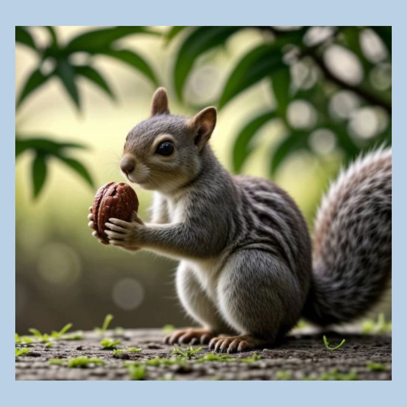 Squirrel with nut - Eichhörnchen mit Nuss