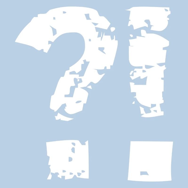 Question mark exclamation mark comic style.